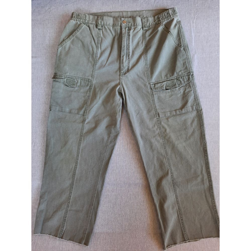 GPS Global Tracking Men 38โ Unisex Cargo Military Green Stretch Waistband Pants